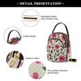 thumbnail image 4 of FORMRS Crossbody Bag for Women Quilted Travel Shoulder Cell Phone Purse with Chain Strap Handbag, Pink Flowers, 4 of 7