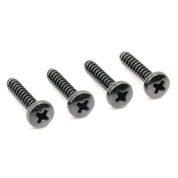 ST4x20mm Metric Coarse Threaded Screw - Black - Pack of 4