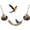 1PCS 31.9*19.3in, variant on Bird Hides Coconut Nest with Wood Ladder,Syrian Hamster Cage Hanging Natural Coco Shell Hut Hide Toy with Wooden Bridge,Hollow Hideaway Toys for Small Animal Rat Lovebird Finches
