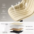 thumbnail image 6 of SAETSFEG Bar Stools, Adjustable Swivel Counter Height Bar Stool with Footrest, Modern PU Leather Bar Chairs for Kitchen Island, Dining Room, Beige, 6 of 7