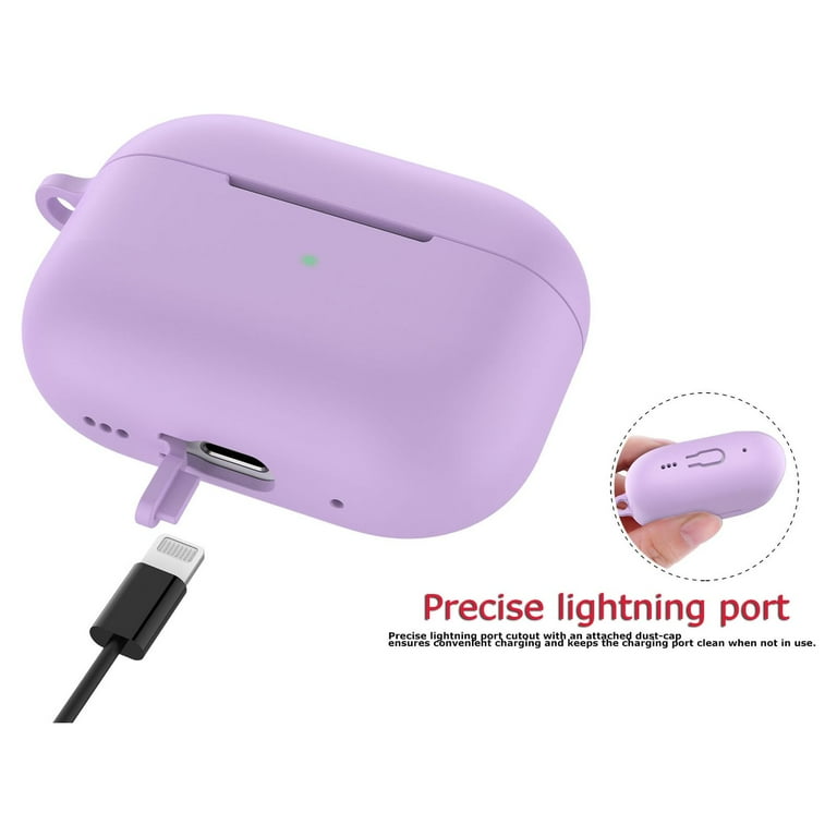 Pro Case Purple Silicone Airpod Case Protective Case Light Purple
