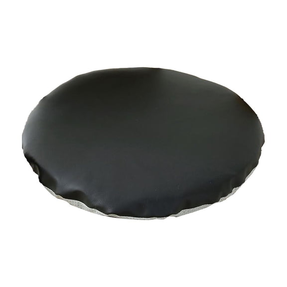 Thick Waterproof Round Chair Pad - Non-Slip Solid Color Stool Cushion, 11.81x11.81in Seat Mat for Home & Office (Black)