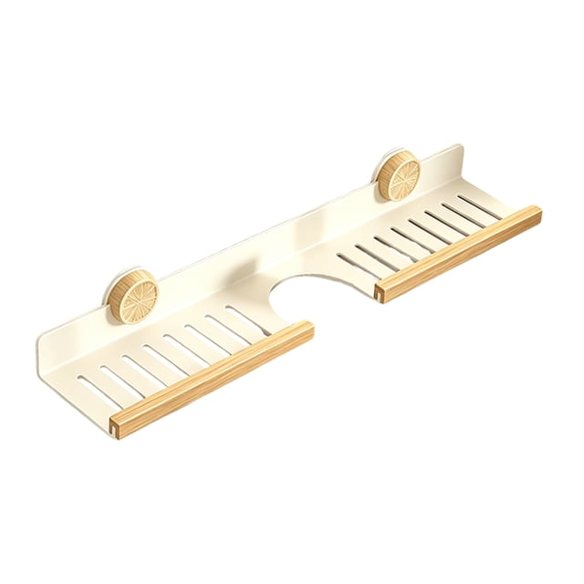 Tong Walnut Bathroom And Kitchen Suction Cup Holders Detachable Wall Mounted Trays Wall Mounted Bathroom Washbasin Without Drilling Storage Rack Kitchen Suction Cup Holder