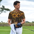 thumbnail image 3 of Balery Rustic Sunflower Bouquet Camisa Polo de Hombre con Estampado, de Manga Corta y Tejido Medio, Camisa Tipo Golf Polo-X-Large, 3 of 6