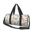 thumbnail image 2 of Xecao Cute Tennis Racket print Round Travel Duffel Bag is a foldable gym bag with an inner pocket, perfect for travel sports, 2 of 8