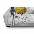 thumbnail image 3 of Zodiac Soft Flannel Fleece Throw Blanket, Royal Leader of Zodiac Sign Leo with Giant Sun and Stars Birth Fortune Image, Cozy Plush for Indoor and Outdoor Use, 60" x 80", Multicolor, by Ambesonne, 3 of 6