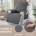 thumbnail image 4 of Hbaydor Waterproof Recliner Slipcover, Non-Slip Furniture Protector with Storage Pocket, Machine Washable Stretch Chair Cover with Adjustable Straps for Pets, Dogs, Cat (Dark Gray, 23.6"), 4 of 6