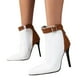 thumbnail image 2 of NECHOLOGY Botas Mujer Adulto Femenino Zapatos Botines mujer Botas de hebilla de con tacones de y cremallera retro con punta en para mujer (White, 7), 2 of 7