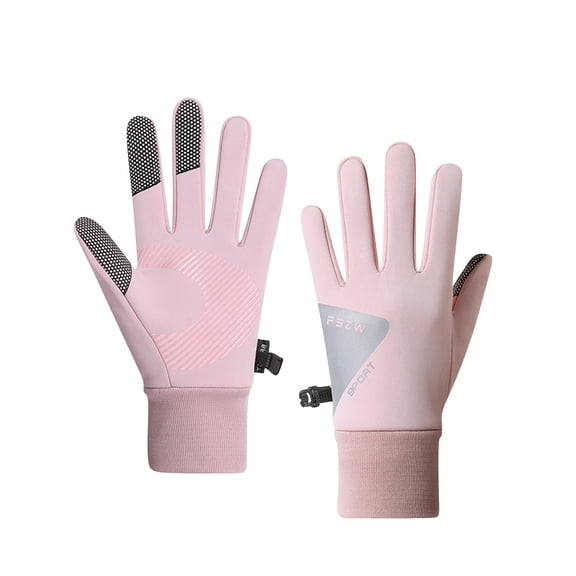 QSAWXQZ Women's Thermal Winter Gloves Waterproof Fleece Lined Touchscreen Athletic Gloves for Outdoor Pink Free Size