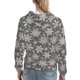thumbnail image 7 of Fotbe Sparkling Snowflakes Pattern Womens Long Sleeve Hoodie, Pullover Hooded Sweatshirt, Kangaroo Pocket Hoodie with Eye-catching Drawstrings-XX-Large, 7 of 7
