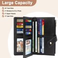 thumbnail image 5 of Beltzy Wallet for Women Clutch RFID Blocking Wristlet Leather Purse Large Capacity Credit Card Holder with Grip Hand Strap, 5 of 8