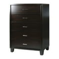 thumbnail image 3 of FOA Ramone 3pc Espresso Faux Leather Bedroom Set - Twin + Nightstand + Chest, 3 of 4