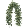 thumbnail image 5 of Ongmies 2Pc Eucalyptus Garland, 6.56 Ft Silver Leaves Garland with White Buds – Artificial Boxwood Vines for Spring & Summer Wedding, Table, Room, and Home Decor, Hanging Front Door Decor, 5 of 5