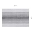 thumbnail image 6 of REGALWOVEN Rectangle Placemats Set of 6 Plastic Placemats for Kitchen Dining Washable Heat Resistant Table Placemats Wipeable Table Mat Black 17.7x11.8inch, 6 of 6