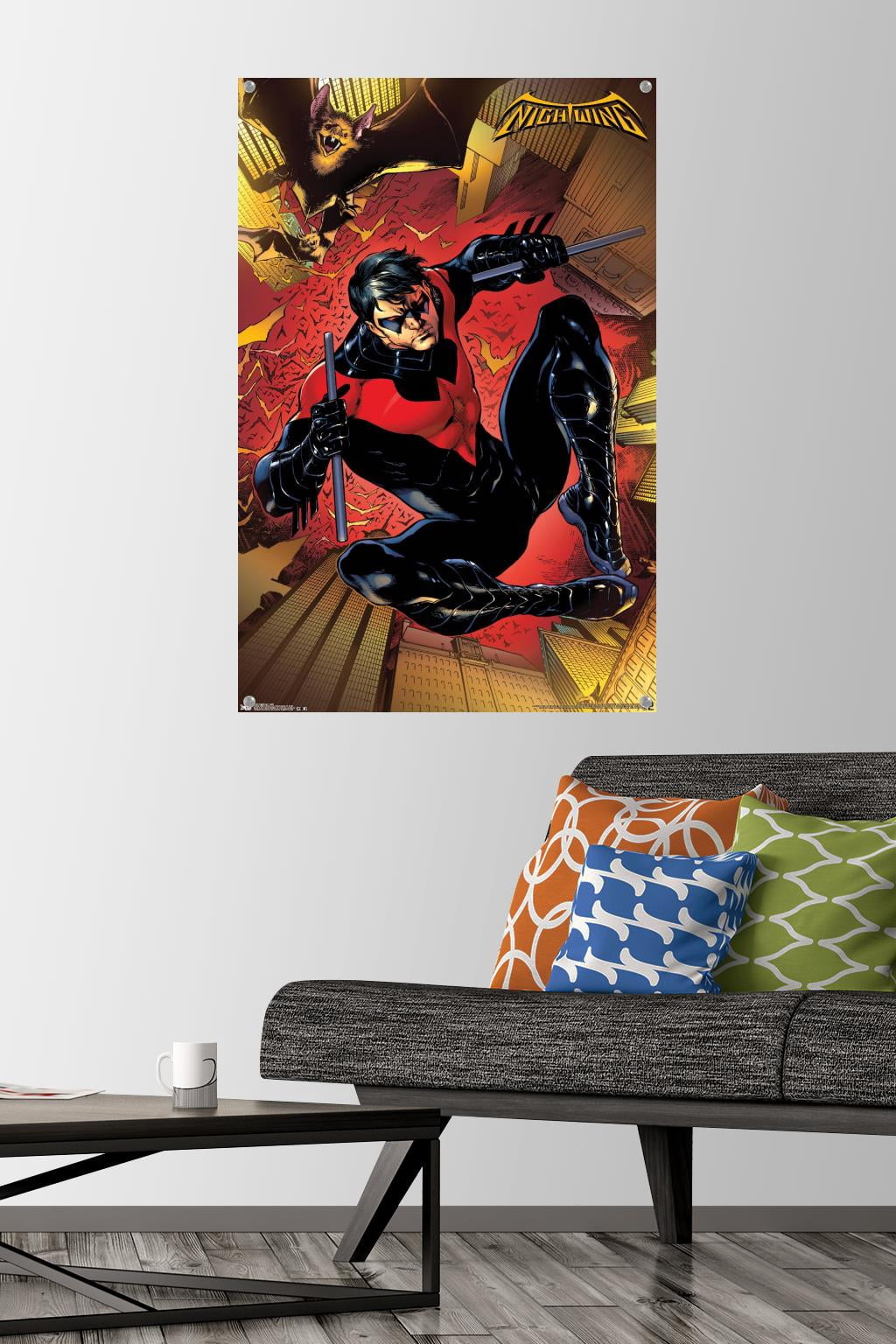 DC Comics - Nightwing - Jump Wall Poster with Push Pins, 22.375" x 34"
