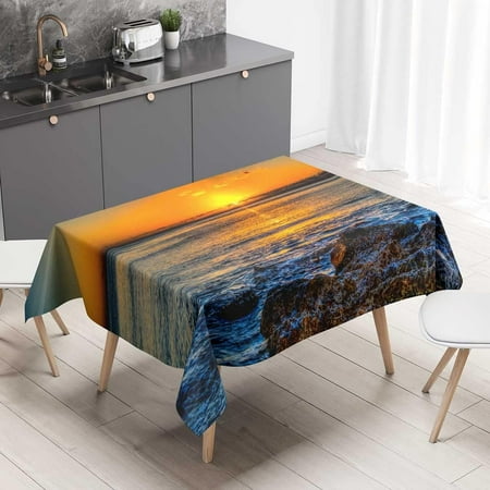 

Manteles De Mesa De Tela para Fiestas Scenery Mountains Picnic Table Cloth for Home Dinner Decor 60 X 60 Inch