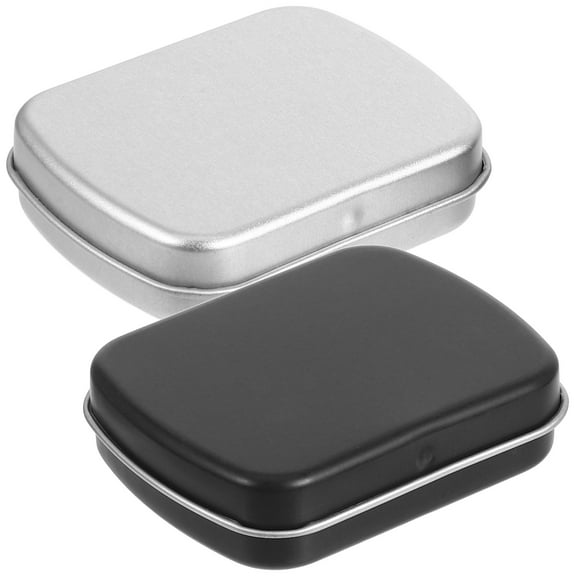 Hytrove Watercolor Palette Empty Iron Black 2Pcs For Multifunctional Storage