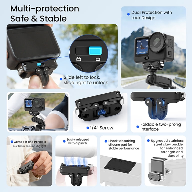 Quick-Release Mount for DJI Osmo Nano/Action 6 Magnetic Camera