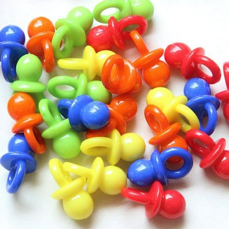 Mini Pacifier - KABOER 20 Pcs Small Mini Plastic Resin Baby Pacifiers Baby Shower Decor Table Scatter Confetti Birthday Party