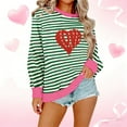 thumbnail image 1 of Xuyuer Christmas Sequins Sweatshirts Women Jolly Patch Crewneck Loose T-Shirt Xmas Long Sleeve Pullover Top, 1 of 6