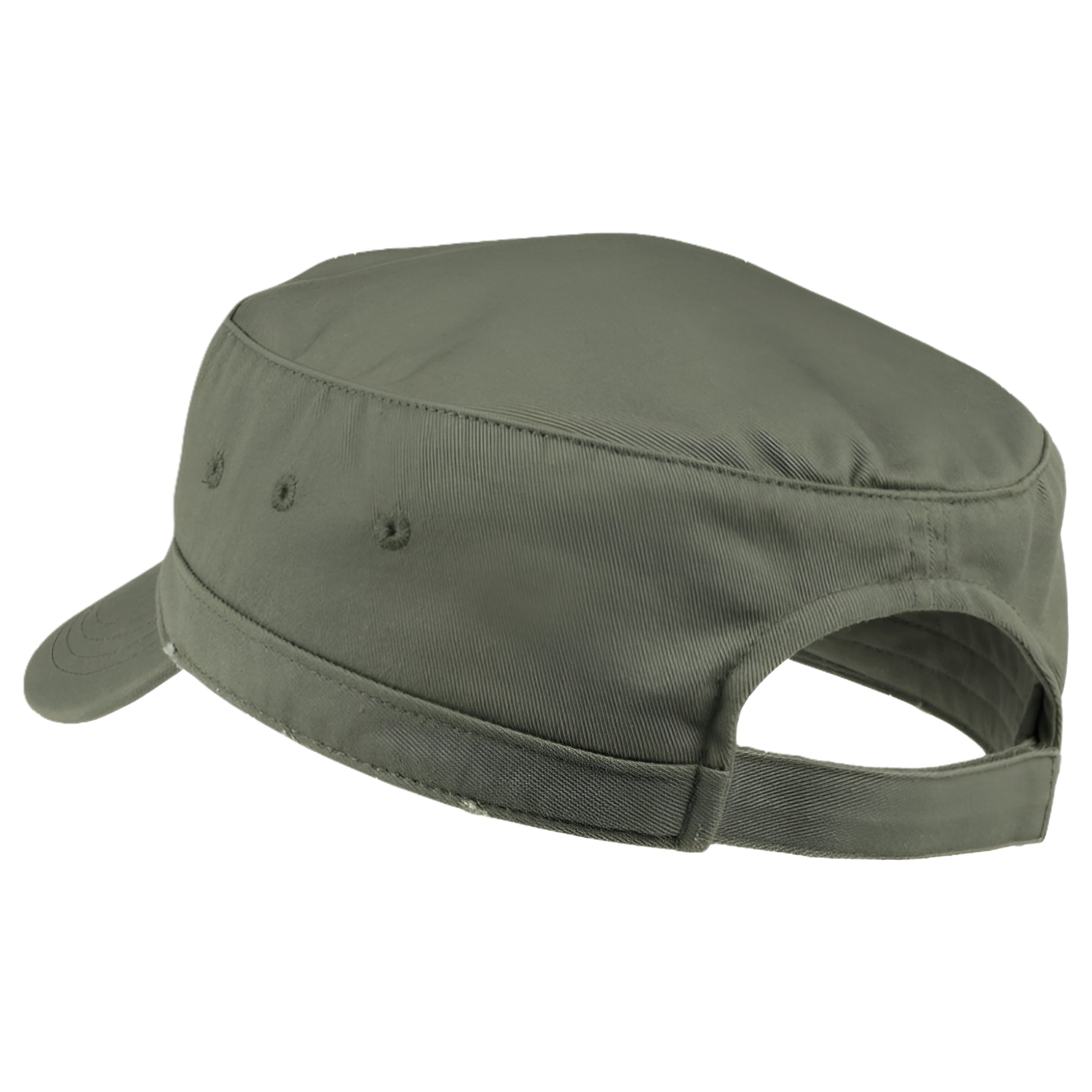 Otto Caps Garment Washed Heavy Stitching Army Cap - Dk Olive