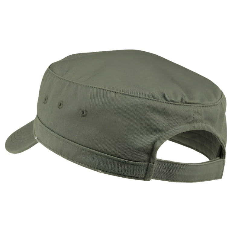 帽子 no roll military hat District Distressed Military Hat-One Size (Olive) - Walmart.com