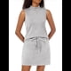 thumbnail image 1 of Conjuntos de Falda de 2 Piezas para Mujer, Conjuntos de Verano para Vacaciones en la Playa, Blusas de Cuello Alto, Falda de Tenis, Conjuntos de Estar por Casa. Gris XXL, 1 of 8