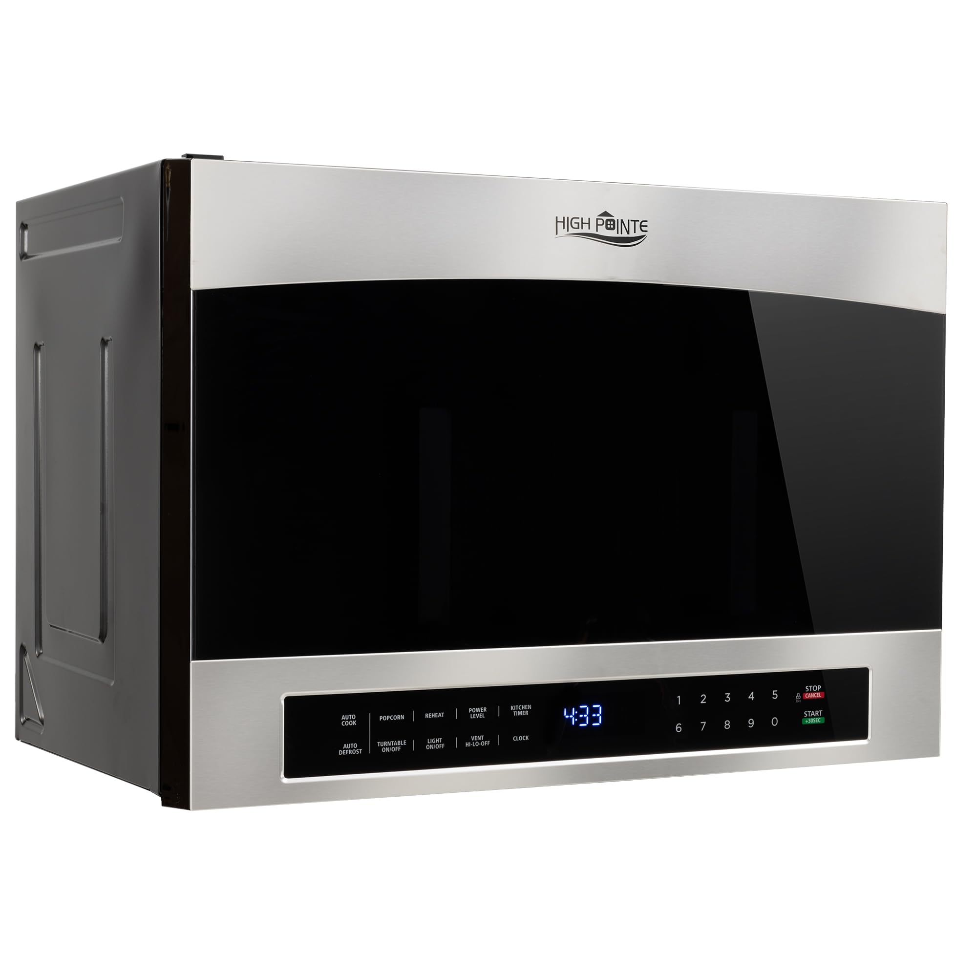 RecPro RV High Pointe 24" Stainless Steel Over the Range Microwave | 1.4 Cu. Ft. | 38L Capacity | 1000 Watts | 13.5" Turntable