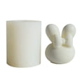 thumbnail image 2 of Milue Bowknot Rabbit Cake Mold Aromath Plaster Candle Hand-Made Baking Tools, 2 of 13