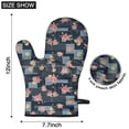thumbnail image 6 of Pioneer Flower Floral Print Pattern Oven Mitt 2-Pack Set, Heat Resistant Kitchen Gloves, 7.7" X 12", 6 of 6