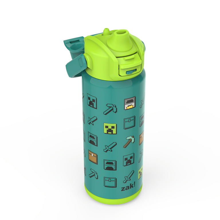 Zak Designs Minecraft 20 oz Vacuum Insulated Stainless Steel Water Bottle, MICR-W921