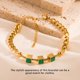 thumbnail image 5 of Minnieouse Pulseras de cadena Mujeres Oro Joyería de moda Encanto Clásico Creativamente elegante Boda Decoración Accesorio Suministro Ropa, zapatos y accesorios Miscelánea Verde Minnieouse AP017614-03, 5 of 6