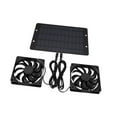 thumbnail image 4 of Ventilador solar de extracción con doble ventilador, refrigeración por aire, 10 W, 12 V, impermeable, ligero, ventilación de entrada para gallinero., 4 of 8