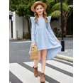 thumbnail image 4 of Arshiner Girls Dresses Ruffle Long Sleeve High Low Flowy Swing Casual Party Dresses with Pockets, 4 of 6