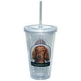 thumbnail image 1 of Dachshund Portait Plastic Pint Cup With Straw, 1 of 1