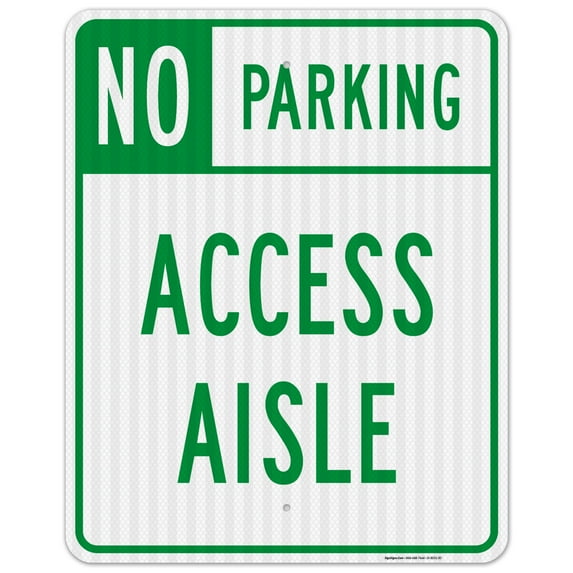 Hawaii Handicap Parking Sign, No Parking Access Aisle, 24x30 Reflective Aluminum EGP