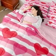 thumbnail image 4 of Castle Fairy Cute Love Heart Bedding Comforter Set,Pink Red White Queen Bedding Sets, 4 of 8