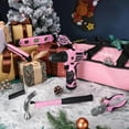 thumbnail image 6 of WORKPRO 12V Cordless Drill Driver Kit, Power Tool Kit for Home, 61-Piece Hand Tool Set, 14-inch Storage Bag, 1.5Ah Lithium-ion Battery & Charger included (Pink), 6 of 10