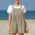 thumbnail image 2 of Womens Casual Summer Overalls Shorts Rompers Sleeveless Adjustable Strap Lightweight Bib Wide Leg Lounge Beach Jumpsuits, 2 of 4