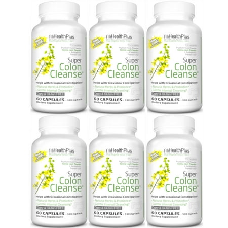 capsules colon cleanse plus health super psyllium herbs each pack