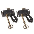 thumbnail image 3 of 2pcs Classical Drawer Locks Antique Cabinet Locks Wardrobe Furniture Locks, 3 of 8
