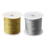 Pengxiaomei 218 Yards/656 Feet Metallic Cord, 2 Spool Metallic Thread ...