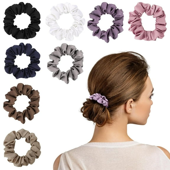 Scrunchies for Women,Silk Satin Hair Scrunchies,Elastic Strengthening Hair Ties,Ponytail Holder Suitable for Thick Thin Hair,Luxury Scrunchy for Girls