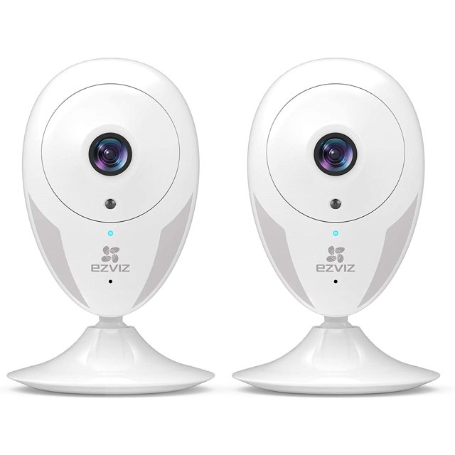 Cámara de seguridad WiFi para interiores 1080P, cámara IP inalámbrica, cámara para bebés/mascotas compatible con Alexa, gran angular de 135°, detección de movimiento, audio bidireccional, visión nocturna de 7,5 m (2 piezas) esquí esquí Gafas de esquí