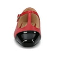 thumbnail image 6 of Journee Womens Theah T-Strap Cap Toe Mary Jane Dress Flats, Widths Available, 6 of 9