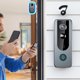 thumbnail image 1 of Pisexur Electronics para hombres, timbre visual inteligente inalámbrico, timbre con video remoto Tuya, IP65, impermeable, intercomunicador doméstico, visión nocturna HD, WiFi, timbre de seguridad, ca, 1 of 9