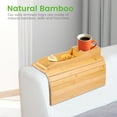 thumbnail image 5 of Couch Cup Holder, Anti-Slip Couch Arm Cup Holder, Bamboo Couch Arm Tray with Cup Holder, Couch Cup Holder Tray, Sofa Arm Tray for Cellphone, Remote, iPad, Snacks, 5 of 11