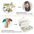 thumbnail image 3 of Travel Jewelry Box, PU Leather Small Jewelry Organizer for Women Girls, Double Layer Portable Mini Travel Case Display Storage Holder Boxes for Stud Earrings, Rings, Necklaces, Bracelets, 3 of 6