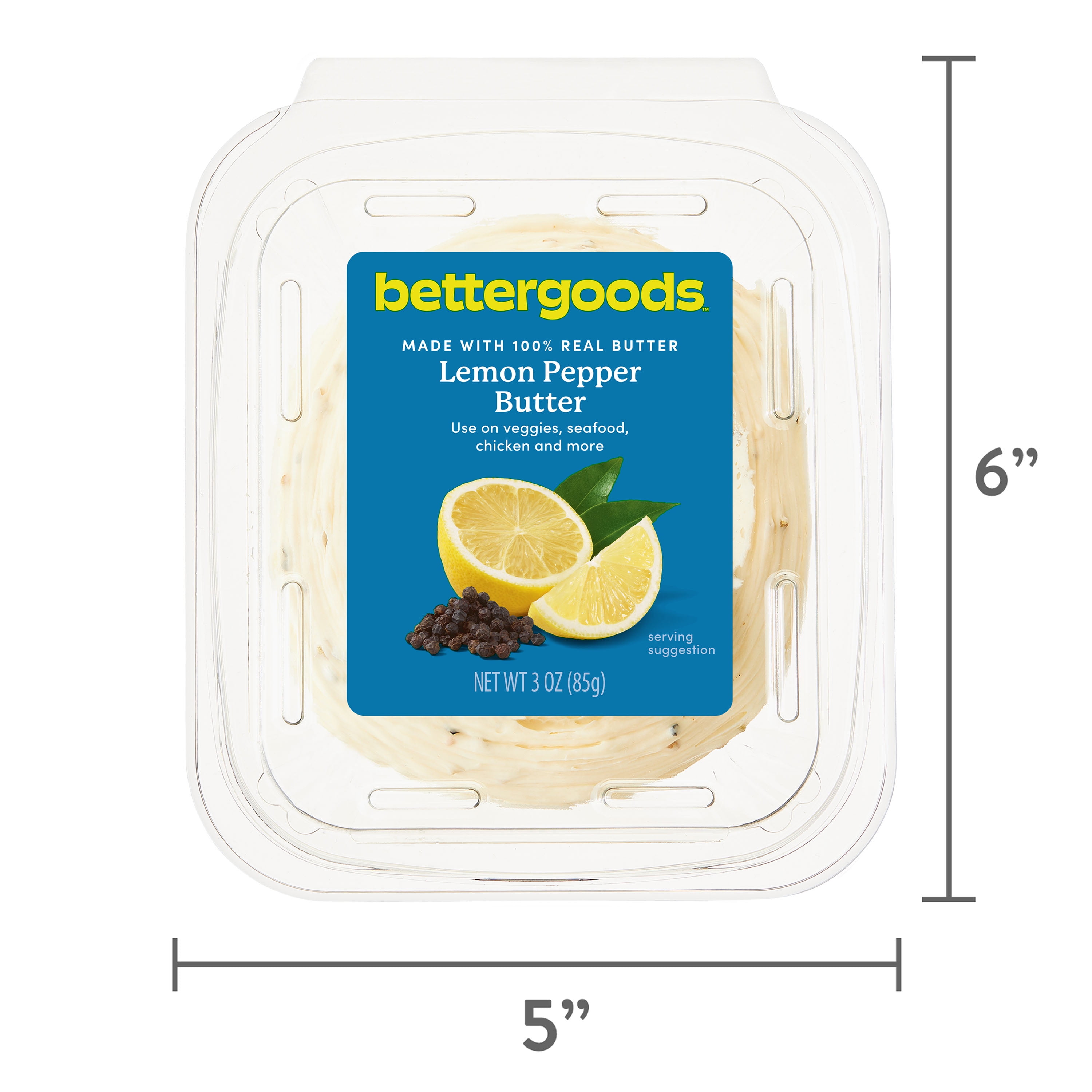 bettergoods Lemon Pepper Butter, 3 oz Tub