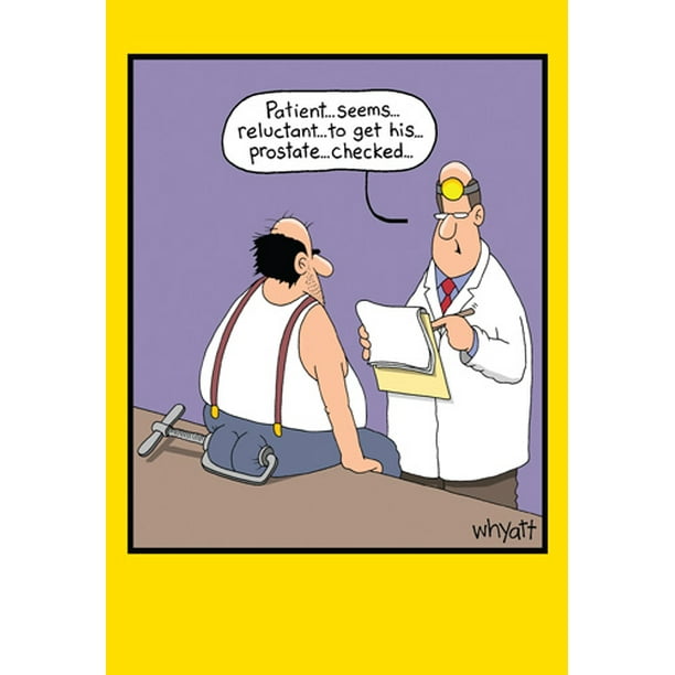 Nobleworks Prostate Exam Funny / Humorous Tim Whyatt Birthday Card - Nobleworks Prostate Exam Funny / Humorous Tim Whyatt Birthday Card -